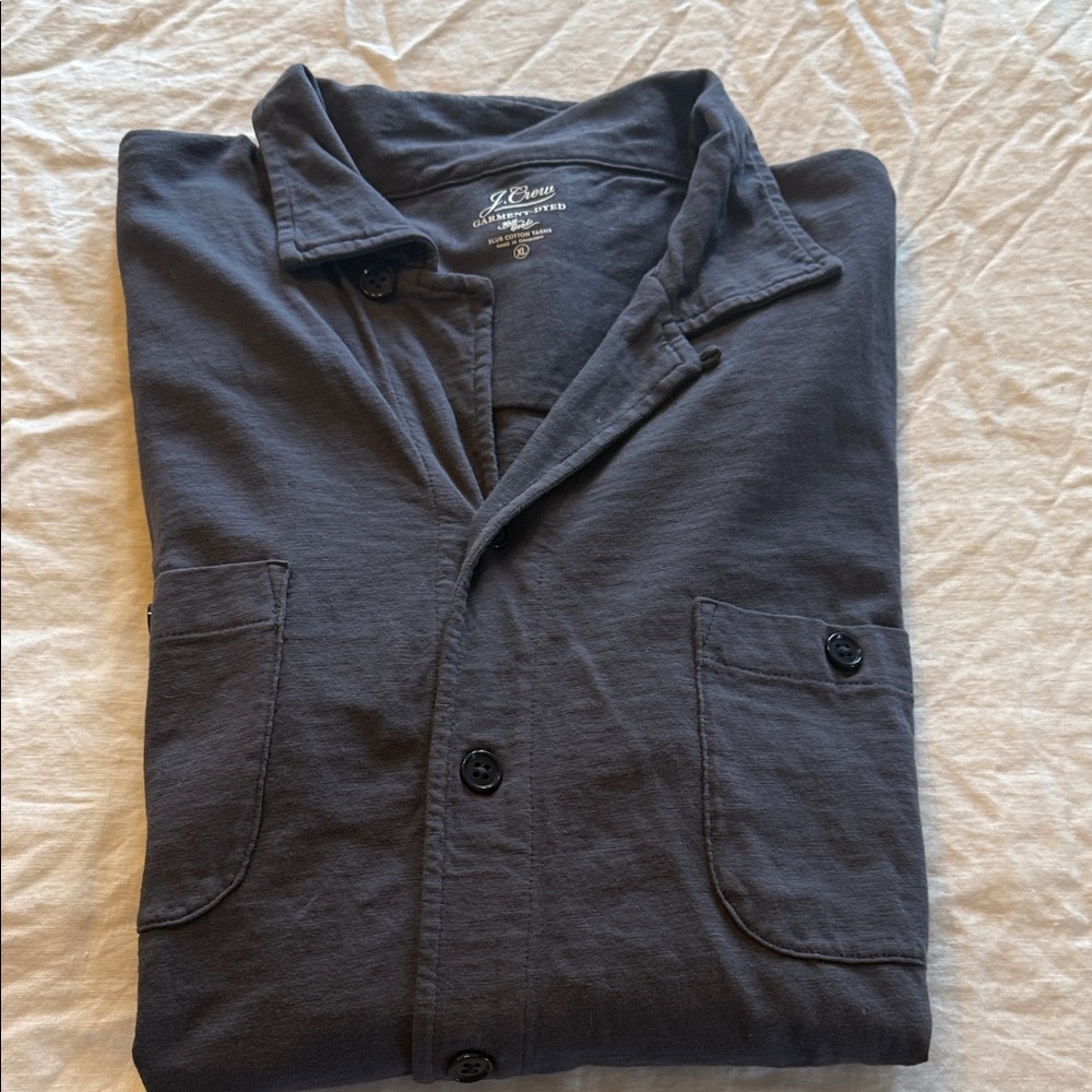 J. Crew Navy Garment-Dyed Shirt XL - Picture 5 of 5